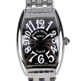 フランクミュラー トノーカーベックス 腕時計 1752B クオーツ ブラック文字盤 ステンレススチール レディース FRANCK MULLER 【中古】
